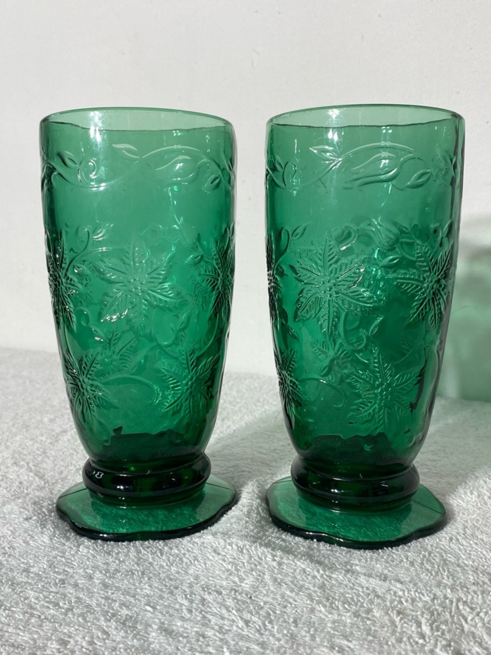 Vintage Princess House Fantasia Emerald Green Footed Replacement Tumbler